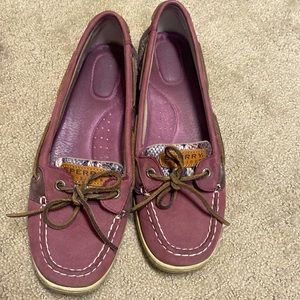 Purple Snakeskin Detail Sperry Top-Siders